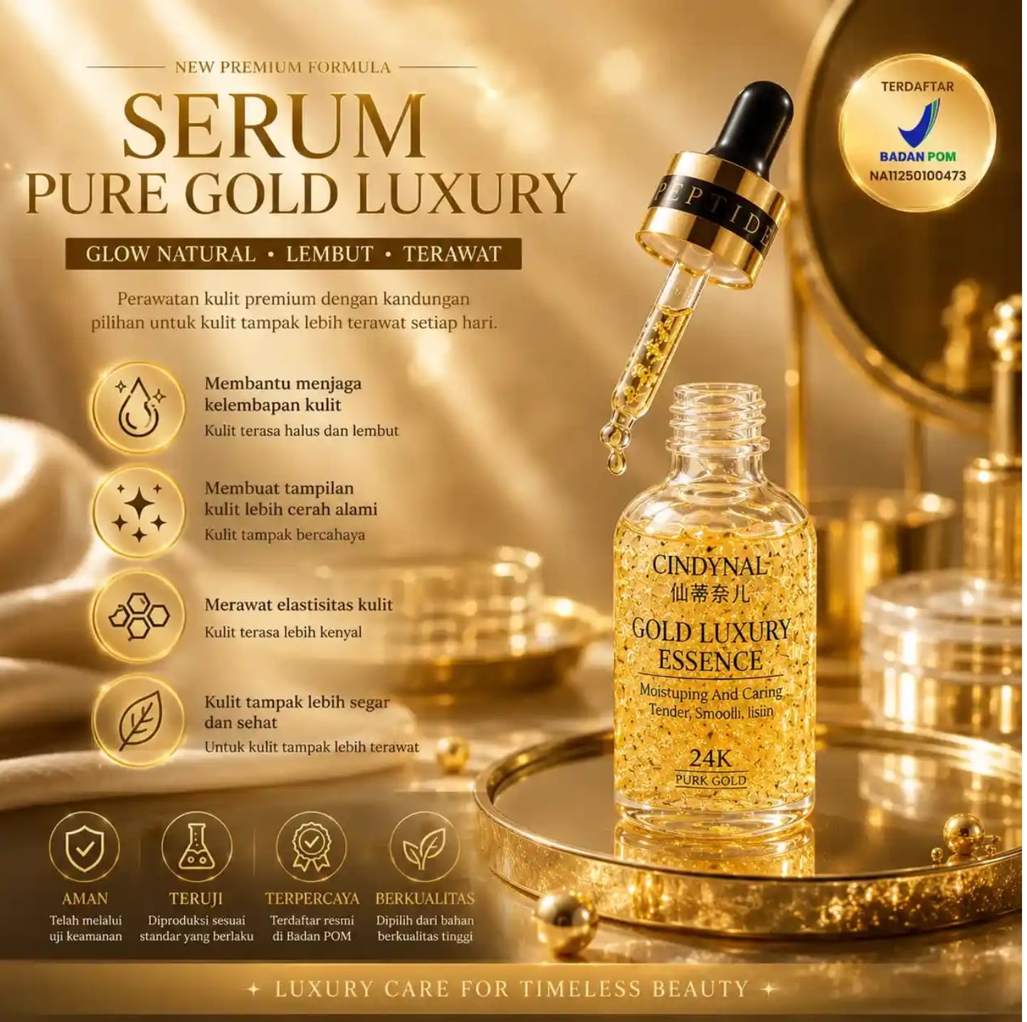 Botol Serum Emas